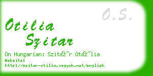 otilia szitar business card